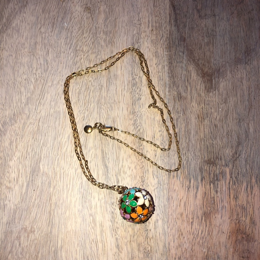 J. Crew flower ball necklace